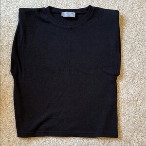 Classic Black sleeveless structured knit